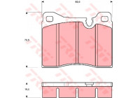 Bromsbeläggssats, skivbroms GDB261 TRW
