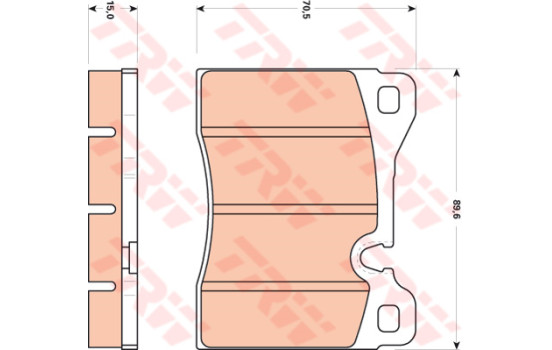 Bromsbeläggssats, skivbroms GDB270 TRW