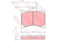 Bromsbeläggssats, skivbroms GDB276 TRW