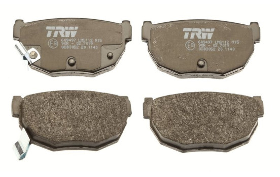 Bromsbeläggssats, skivbroms GDB3052 TRW, bild 2