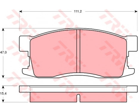 Bromsbeläggssats, skivbroms GDB3094 TRW