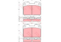 Bromsbeläggssats, skivbroms GDB3104 TRW