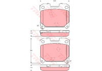 Bromsbeläggssats, skivbroms GDB3105 TRW