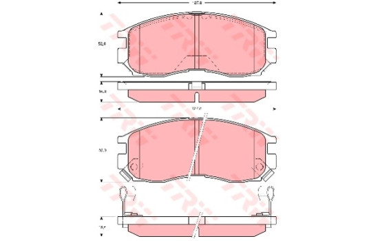 Bromsbeläggssats, skivbroms GDB3133 TRW