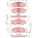 Bromsbeläggssats, skivbroms GDB3134 TRW