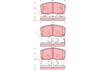 Bromsbeläggssats, skivbroms GDB3166 TRW