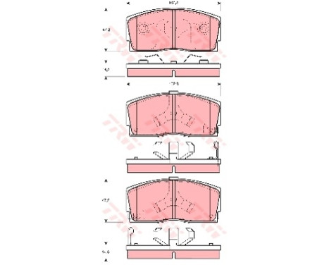 Bromsbeläggssats, skivbroms GDB3166 TRW
