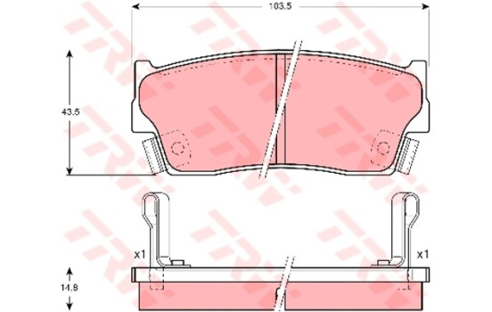 Bromsbeläggssats, skivbroms GDB3183 TRW
