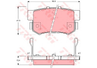 Bromsbeläggssats, skivbroms GDB3191 TRW