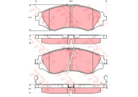 Bromsbeläggssats, skivbroms GDB3216 TRW