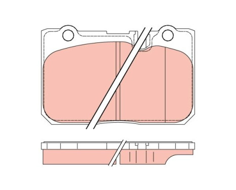 Bromsbeläggssats, skivbroms GDB3226 TRW, bild 3