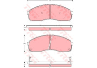 Bromsbeläggssats, skivbroms GDB3261 TRW