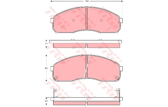Bromsbeläggssats, skivbroms GDB3261 TRW