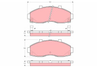 Bromsbeläggssats, skivbroms GDB3263 TRW