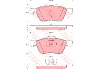 Bromsbeläggssats, skivbroms GDB3272 TRW