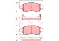 Bromsbeläggssats, skivbroms GDB3300 TRW