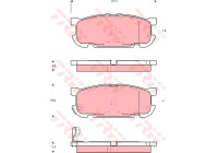 Bromsbeläggssats, skivbroms GDB3303 TRW