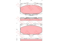 Bromsbeläggssats, skivbroms GDB3307 TRW