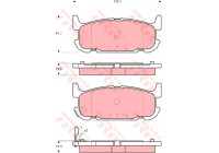 Bromsbeläggssats, skivbroms GDB3318 TRW