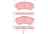 Bromsbeläggssats, skivbroms GDB3321 TRW