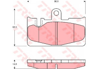 Bromsbeläggssats, skivbroms GDB3323 TRW