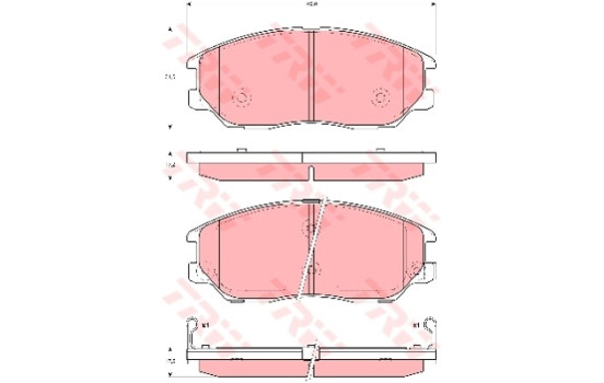 Bromsbeläggssats, skivbroms GDB3360 TRW