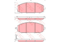 Bromsbeläggssats, skivbroms GDB3361 TRW