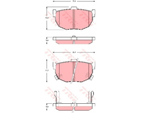 Bromsbeläggssats, skivbroms GDB3368 TRW