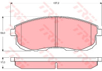 Bromsbeläggssats, skivbroms GDB3390 TRW