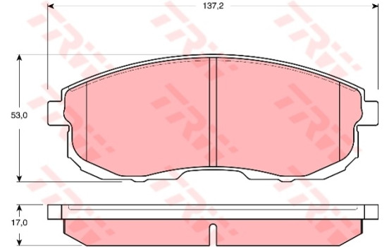 Bromsbeläggssats, skivbroms GDB3390 TRW