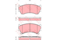 Bromsbeläggssats, skivbroms GDB3391 TRW