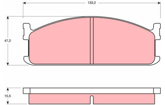 Bromsbeläggssats, skivbroms GDB345 TRW, bild 2