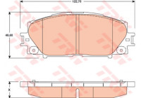 Bromsbeläggssats, skivbroms GDB3459 TRW