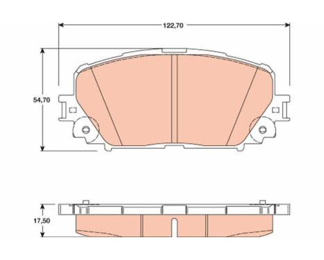 Bromsbeläggssats, skivbroms GDB3460 TRW, bild 2