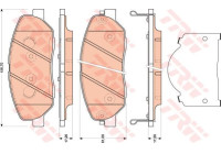 Bromsbeläggssats, skivbroms GDB3483 TRW