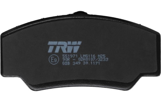 Bromsbeläggssats, skivbroms GDB349 TRW, bild 4