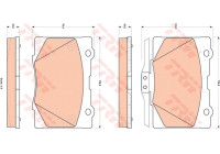 Bromsbeläggssats, skivbroms GDB3498 TRW