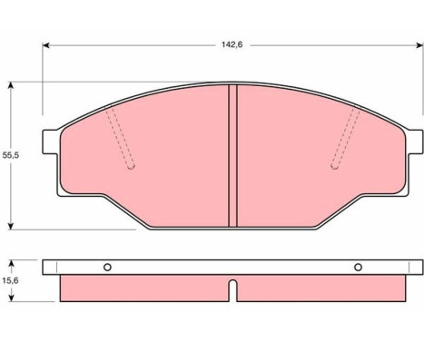 Bromsbeläggssats, skivbroms GDB351 TRW, bild 2