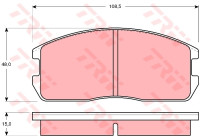 Bromsbeläggssats, skivbroms GDB365 TRW