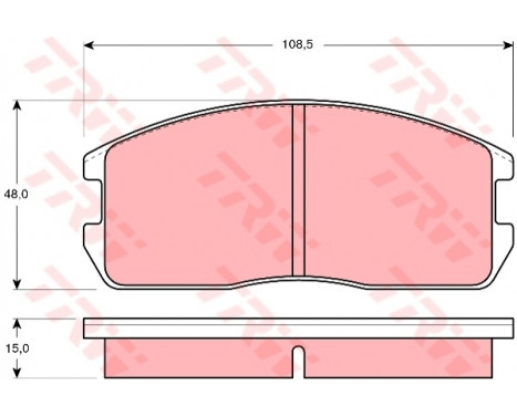 Bromsbeläggssats, skivbroms GDB365 TRW