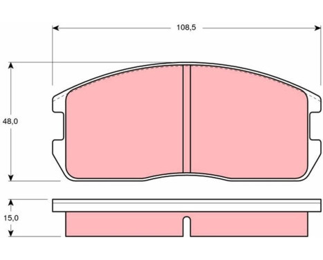 Bromsbeläggssats, skivbroms GDB365 TRW, bild 2
