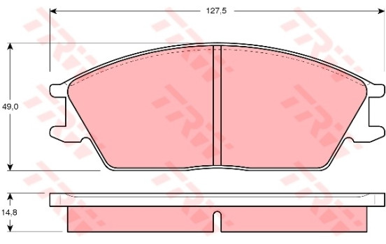 Bromsbeläggssats, skivbroms GDB373 TRW