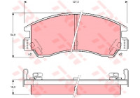 Bromsbeläggssats, skivbroms GDB380 TRW