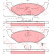 Bromsbeläggssats, skivbroms GDB4045 TRW