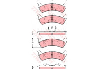 Bromsbeläggssats, skivbroms GDB4123 TRW