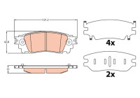 Bromsbeläggssats, skivbroms GDB4459 TRW