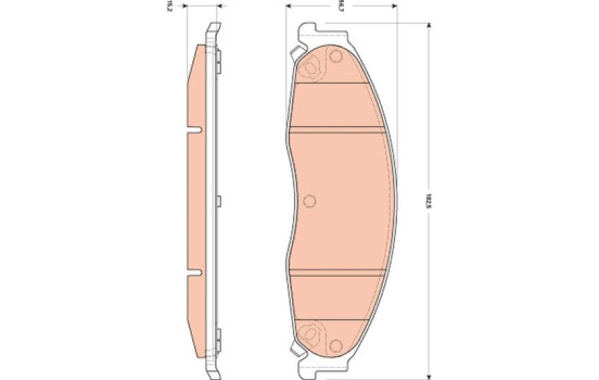 Bromsbeläggssats, skivbroms GDB4601 TRW