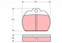 Bromsbeläggssats, skivbroms GDB591 TRW
