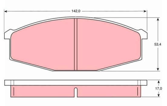 Bromsbeläggssats, skivbroms GDB747 TRW, bild 2