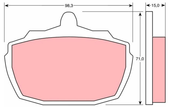 Bromsbeläggssats, skivbroms GDB752 TRW, bild 2